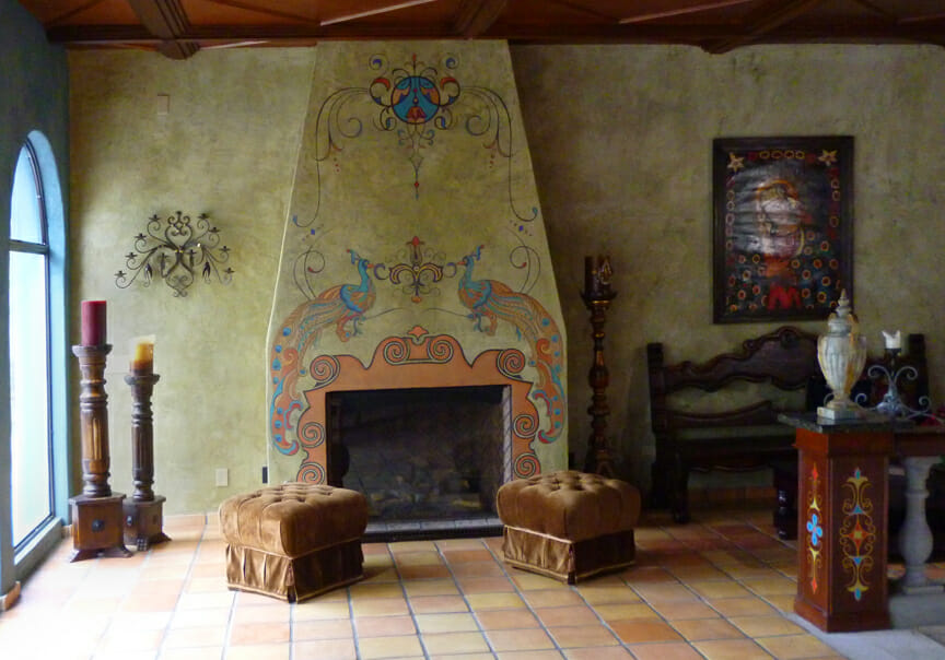 hacienda+fireplace